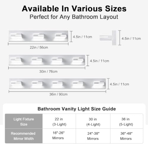 LED Modern Bathroom Vanity Light Fixtures
