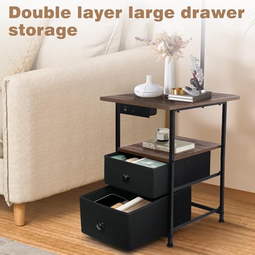 Floor Lamp with Table & 2 Drawers