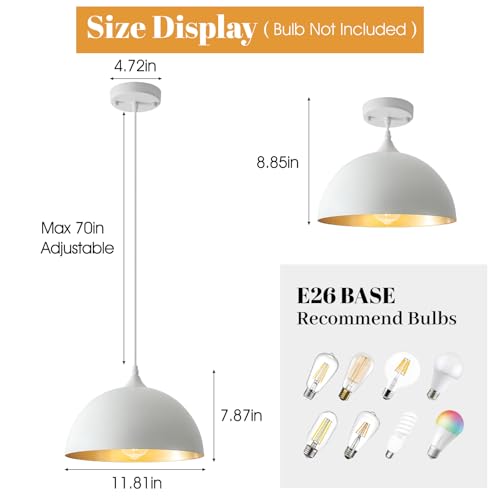 White Pendant Light 2 Pack (2 Count)