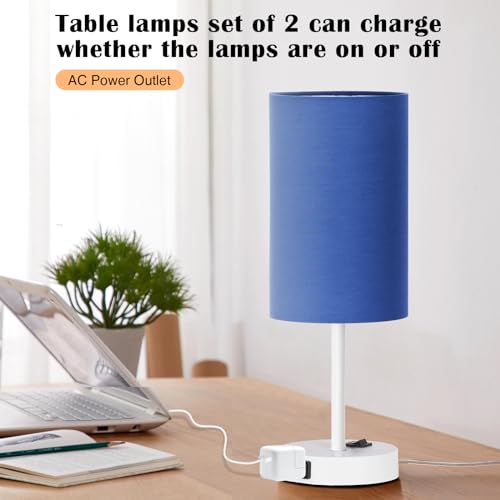 Blue Table Lamp Set of 2 (2 Count)
