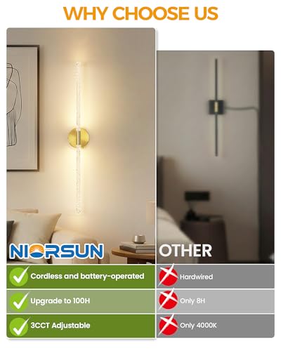 Crystal Inspired Bubble Battery Operated Wall Sconce Set of 2 (2 Count)
