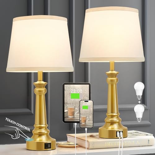 Touch Lamps for Nightstand Set of 2 (2 Count)