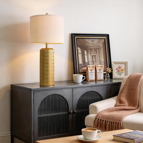 27.5'' Tall Brass Gold Table Lamps Set of 2 for Living Room (2 Count)