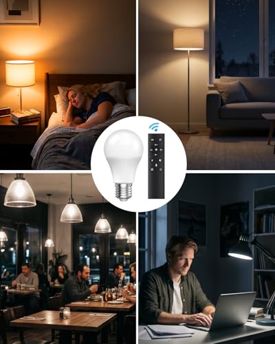 E26 LED Light Bulbs with Remote Control