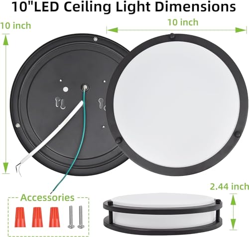 10 inch Flush Mount LED Ceiling Light Fixture (2 Count)