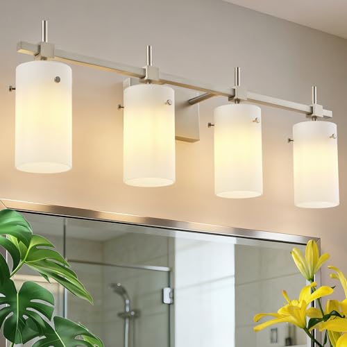 4 Light Bathroom Vanity Lights Over Mirror