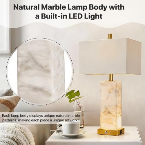 25.6" Alabaster Lamp (2 Count)