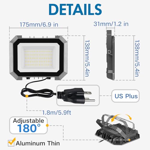 1 Pack LED Flood Lights Outdoor