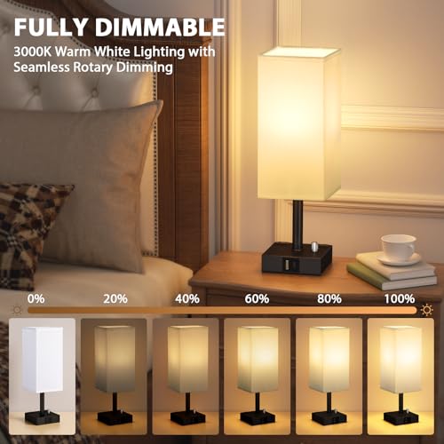 White Bedside Table Lamps Set of 2 (2 Count)
