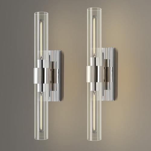 22.8in Nickel Wall Sconces Set of 2 (2 Count)