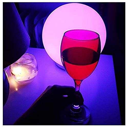 8-inch Ultra-Fun LED Glowing Ball Light w/Remote, RGB Color Changing Globe Mood Lamp, 16 Colors 8 Brightness 4 Lighting Modes, Waterproof, Rechargeable & AC Adapter Power, Stunning Light Orb