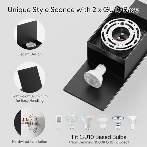 Hardwired Black Wall Sconces