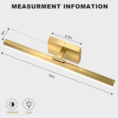 Modern Bathroom Vanity Light 32 inch