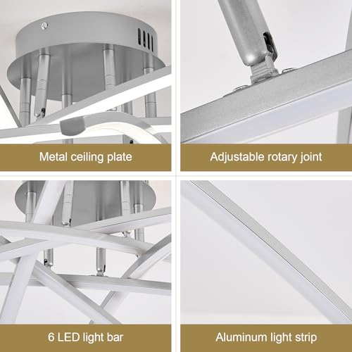 Semi Flush Mount Ceiling Light (6 Count)