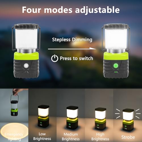 1PCS Warm LED Camping Lantern Rechargeable for Power Outages (16.8 Ounce)