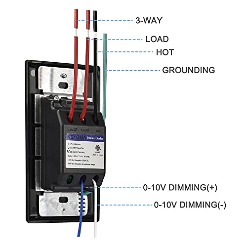 Black 0 10V LED Dimmer Switch for LED Lights (4 Count)