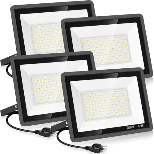 4 Pack 100W LED Flood Light (4 Count)