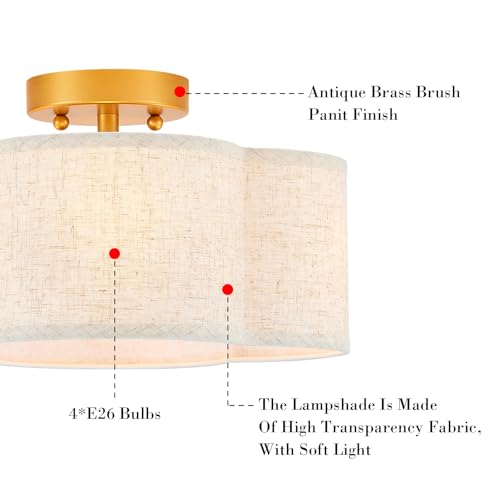 Semi Flush Mount Ceiling Light Fixture