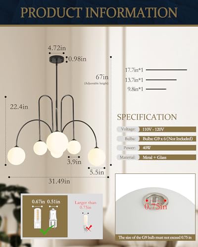 Modern Black Chandelier