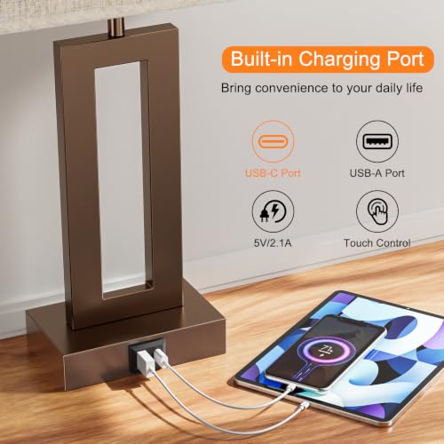 Bedroom Lamps for Night Stands (2 Count)