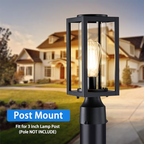 13'' Outdoor Post Lights Lamp Post Light Fixture 2 Packs (2 Count)