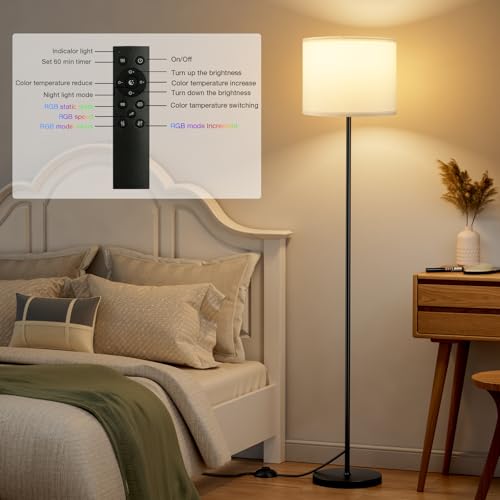 Floor Lamp for Living Room with Smart Light Bulb