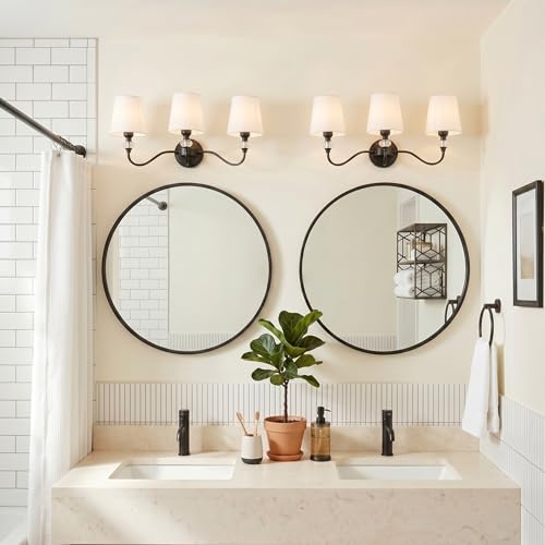 3 Light Bathroom Vanity Light Fixtures Over Mirror