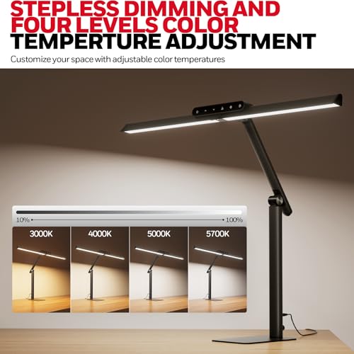 HJ1BK Eye Caring 1200LM LED Architect Desk Lamp for Home Office