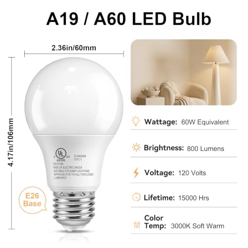 A19 LED Light Bulbs (24 Count)