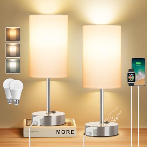 Table Lamps for Bedroom Set of 2 (2 Count)