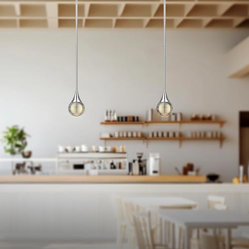 Chrome Silver Pendant Lights Kitchen Island (2 Count)
