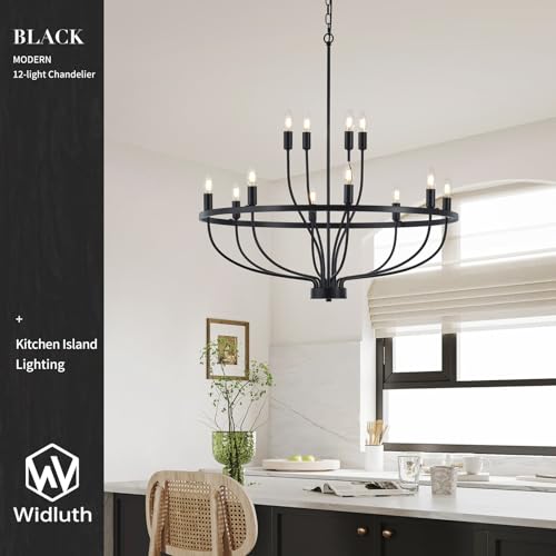 33.5" Black Chandelier