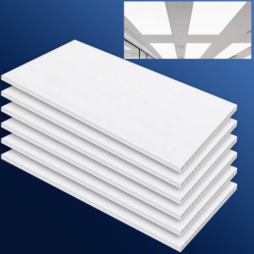 6 Pack Polycarbonate Fluorescent Light Covers (6 Pcs)