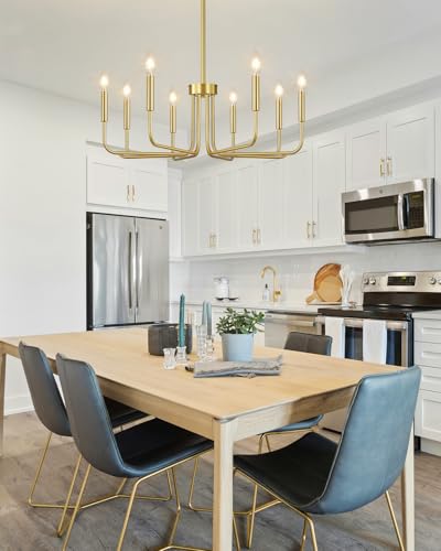 8 Light Gold Chandelier