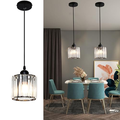 Crystal Pendant Lights Black 1 Light Cluster Ceiling