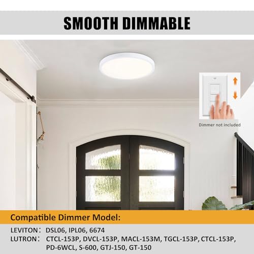 14 Inch LED Flush Mount Ceiling Light (2 Count)
