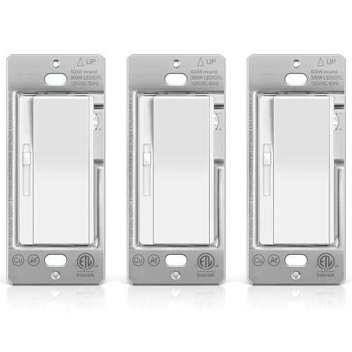3 Pack Slide Dimmer Light Switch (3 Count)