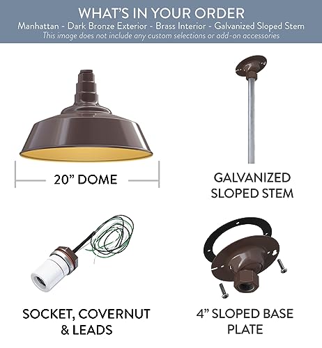 Industrial Pendant Light 20 Inch Extra Large Steel