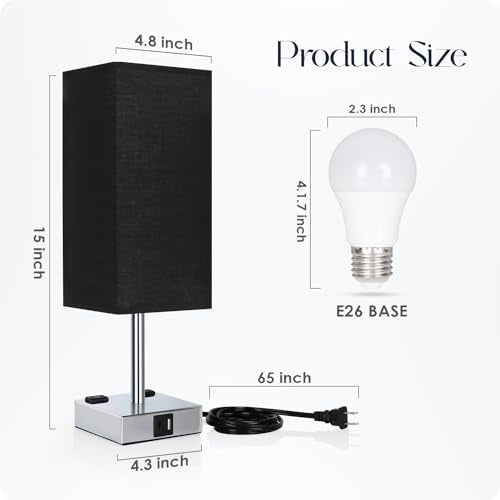 Bedside Lamp with USB Ports