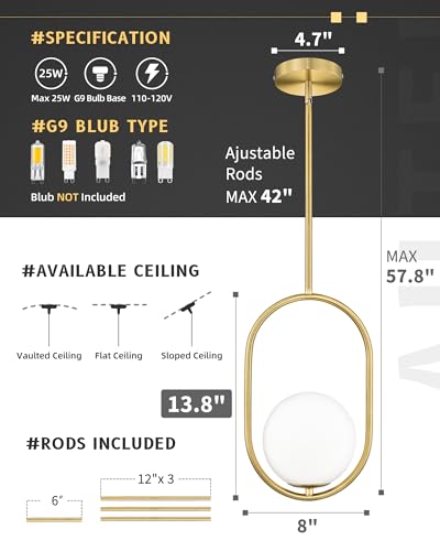 2 Pack Pendant Lights Kitchen Island