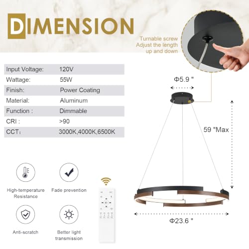 Modern LED Ring Chandeliers
