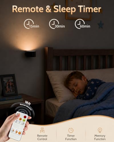 Rechargeable Wall Sconces with Remote