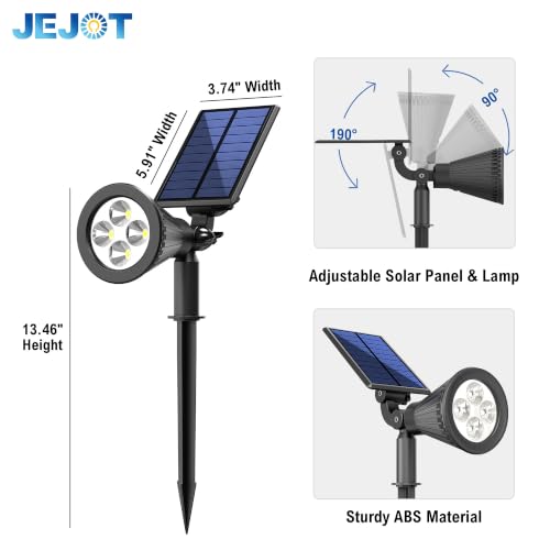 6 Pack Solar Spot Lights Outdoor Waterproof with Focus Beam (6 Count)