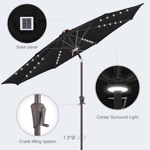 Solar Patio Umbrella with Centre Light