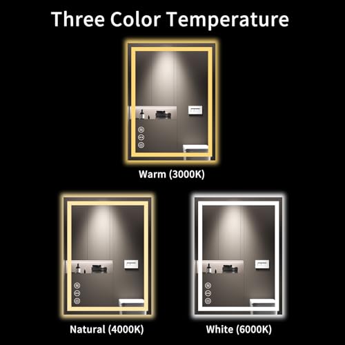 24"X32" LED Bathroom Mirror with Lights
