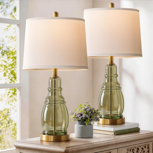 Glass Table Lamp Set of 2