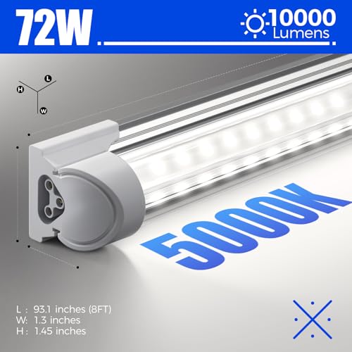 T8 LED Shop Lights 8FT (10 Count)