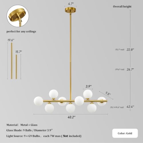 Mid Century Modern Sputnik Chandeliers