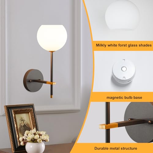 Black Gold Battery Operated Wall Sconces Set of 2 (2 Count)