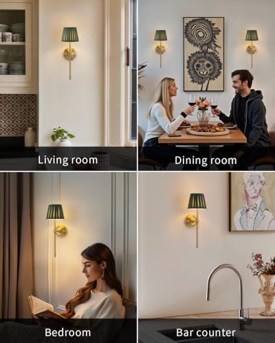 Gold Cordless Wall Sconces Set of 2 (2 Count)